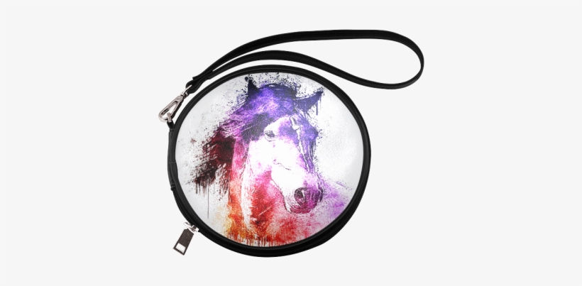 Watercolor Horse Round Makeup Bag - Watercolor Horse 15" Laptop Sleeve, transparent png download