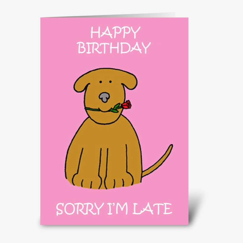 Belated Birthday Cute Puppy Greeting Card - Happy Birthday Warren Card, transparent png download