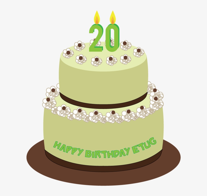 20 Birthday Cake Png, transparent png download