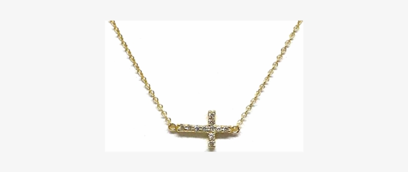 Cross Pave Necklace - Necklace, transparent png download