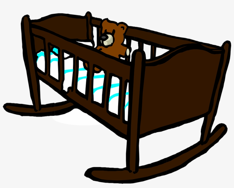Crib Drawing Victorian Png Black And White Library - Clipart Crib, transparent png download