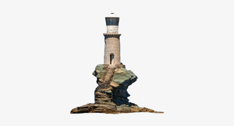 Lighthouse On Rock - Lighthouse, transparent png download