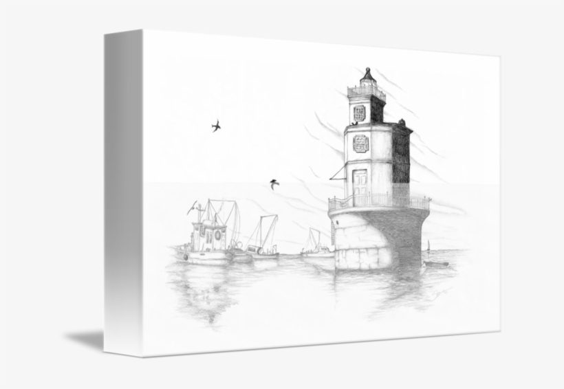 Clipart Freeuse Download Boats Drawing Lighthouse - Drawing, transparent png download
