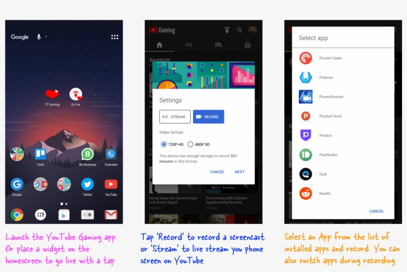 Android Screencast With Youtube - Youtube Mobile Upload Screen, transparent png download