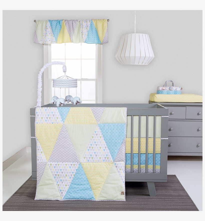 3pc Crib Bedding Set Triangles - Trend Lab Triangles 3 Piece Crib Bedding Set By Trend, transparent png download