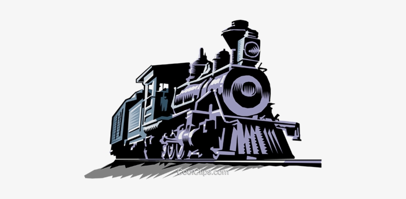 Old Steam Train Royalty Free Vector Clip Art Illustration - Trem A Vapor Png, transparent png download