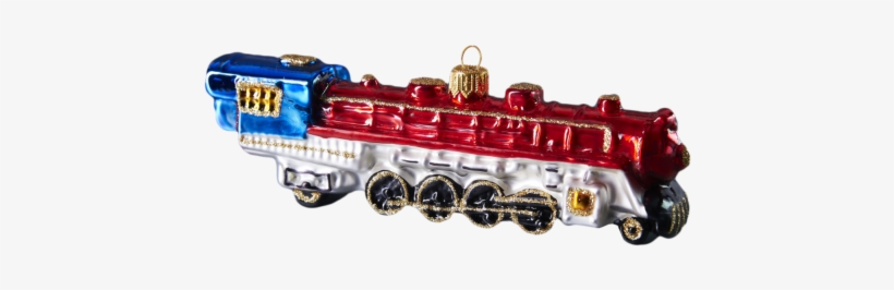 Large Locomotive Steam Train Engine Blown Ornament - Train, transparent png download