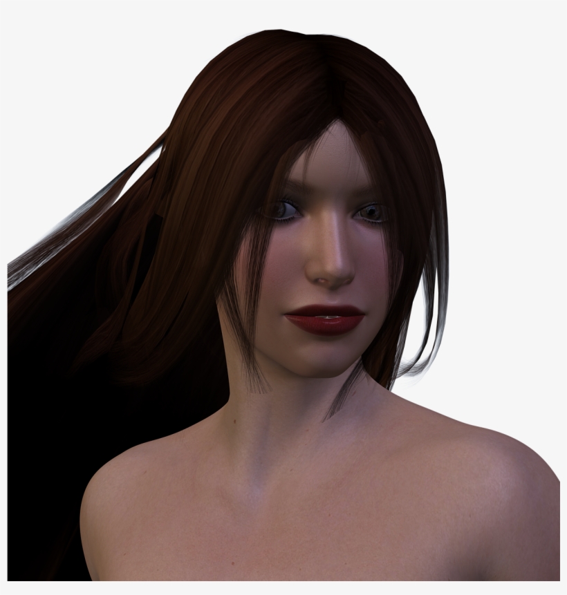 Portrait,female,long Hair,face,woman Face,women Face,beautiful - Mujer Con Pelo Largo, transparent png download