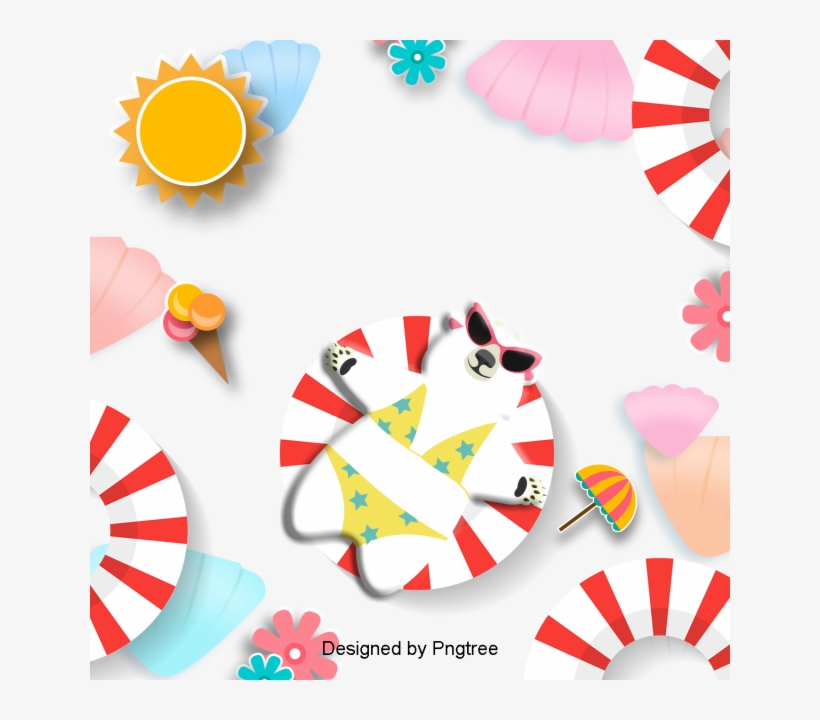 Beautiful Cool Cartoon Summer Drinks Holiday Background, - Comics, transparent png download