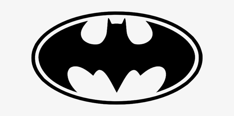 Clip Art Transparent Batman Logo Clip Art At Clker - Batman Symbol Black And White, transparent png download