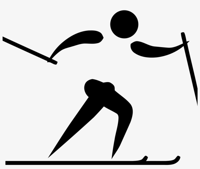 Olympic Pictogram Cross Country Skiing - Cross Country Skiing Clip Art, transparent png download
