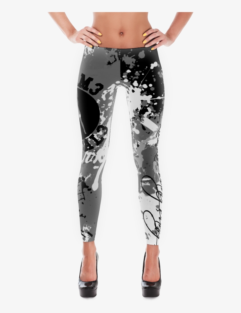Ff Black And White Splatter Leggings - Dallas Cowboys Legging Xl, transparent png download