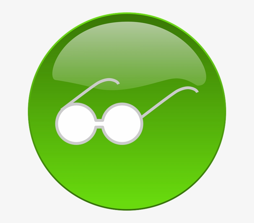 Button, Glasses, Prescription, Glass, Eyes - Eyeglasses Button Icon, transparent png download