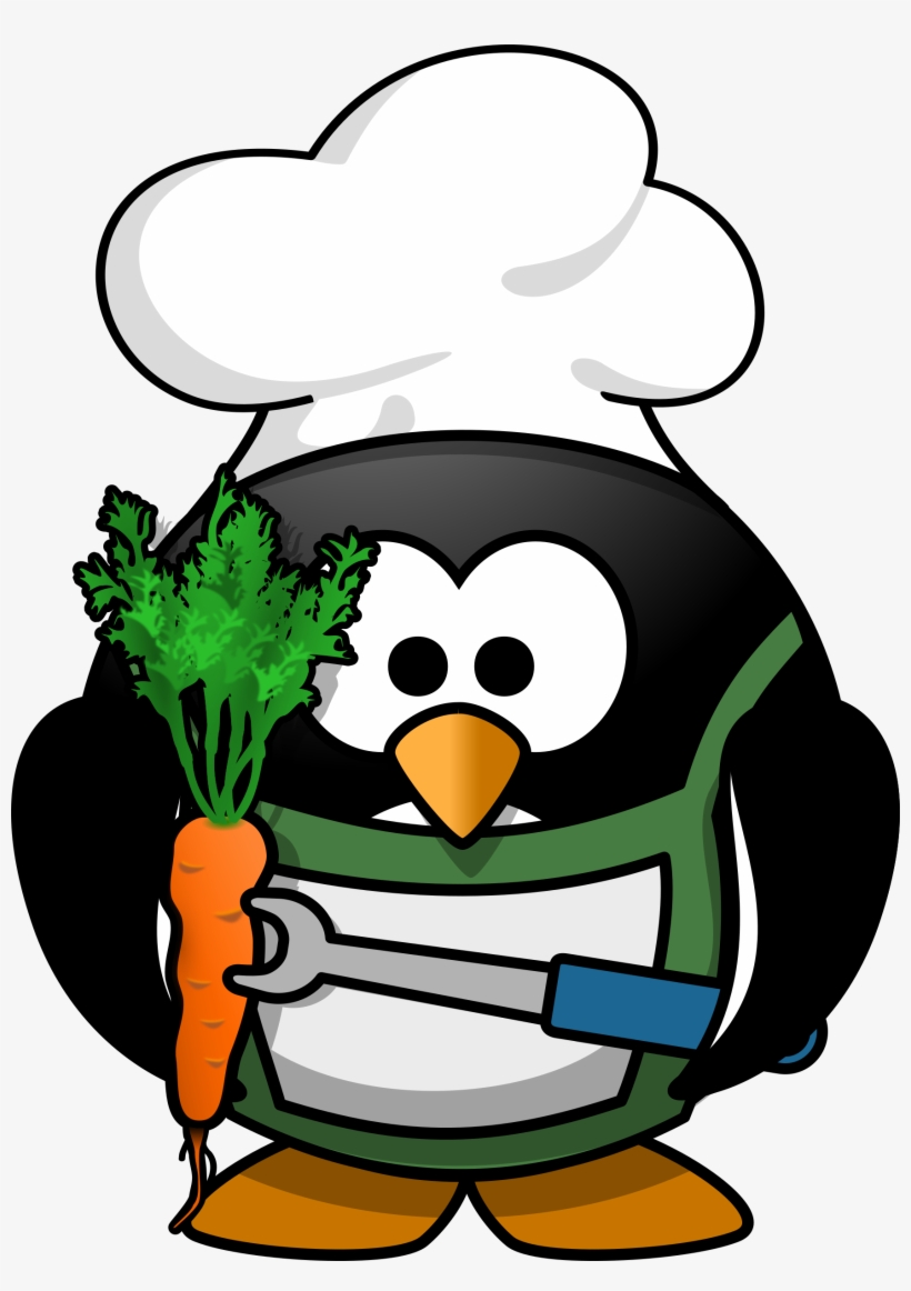 Veggie-penguin Vector Library Library - Chef Penguin, transparent png download