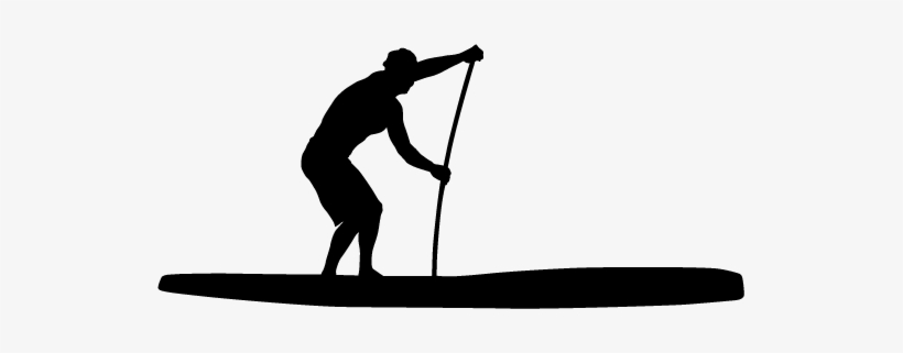 Graphic Free Download Silhouette At Getdrawings Com - Stand Up Paddling Silhouette, transparent png download