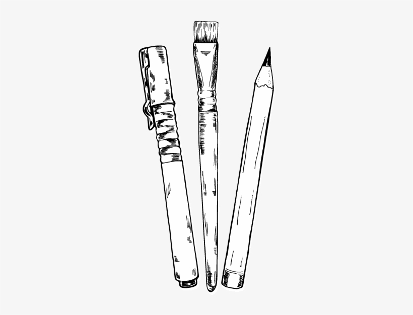 Art Supplies Web2 - Black And White Art Supplies, transparent png download