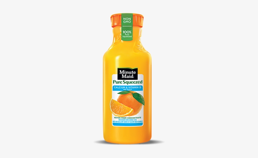 Pure Squeezed No Pulp With Calcium And Vitamin D - Minute Maid Orange Juice No Pulp, transparent png download