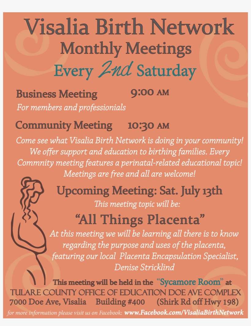 July Mtg Flyer Placenta - Flyer, transparent png download
