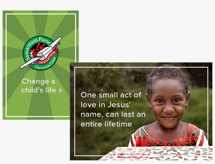Samaritan's Purse Digital Marketing Campaign Display - Operation Christmas Child 2010, transparent png download