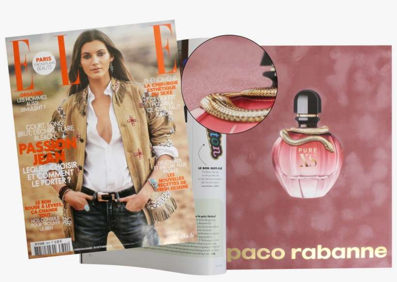 First Magazine Insert With Suede Flocking For Paco - Perfume, transparent png download