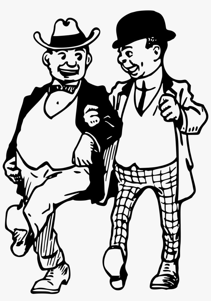 Big Image - Friends Black And White Clip Art, transparent png download