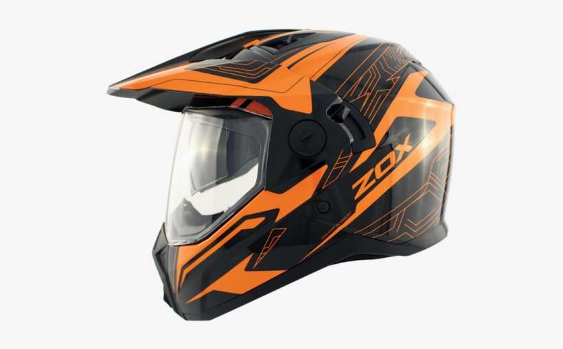 Zox Vertex Crusade Street Dualsport Helmet 2xl Orange - Motorcycle Helmet, transparent png download