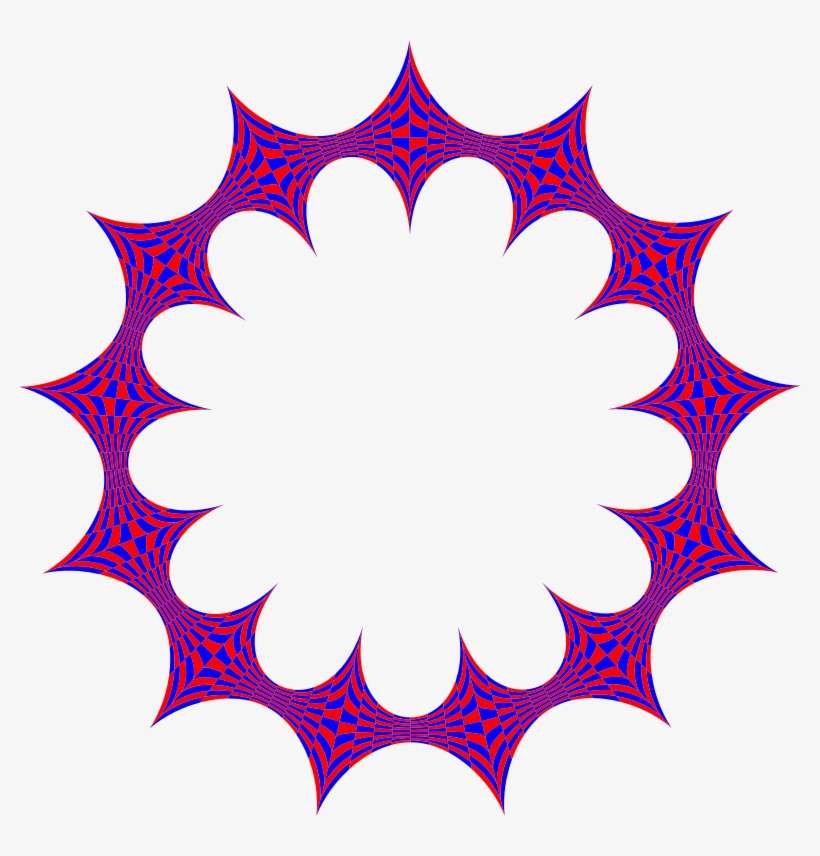 Stylized Checkered Geometric Frame Blue Red - Does Corruption Happen, transparent png download