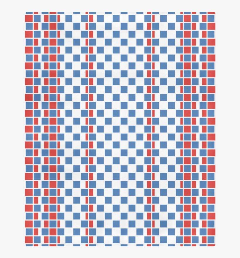 Checkered Pattern Modern Retro Red Blue White Duvet - Trousers, transparent png download