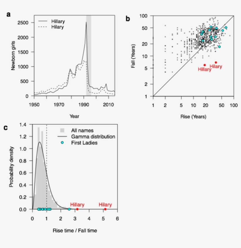 Newborn Girls Given The Names 'hillary' And 'hilary' - Diagram, transparent png download