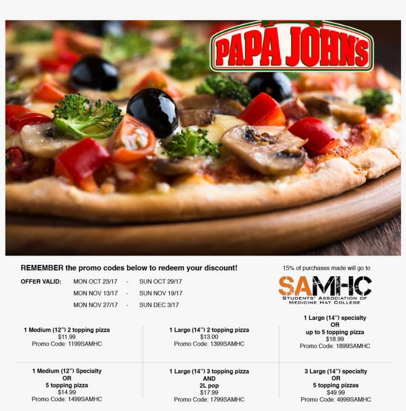 Papa Johns Pizza, transparent png download