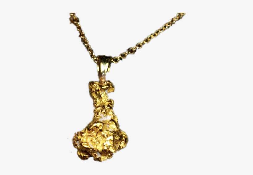 Gold Nugget Necklace Pendant - Locket, transparent png download