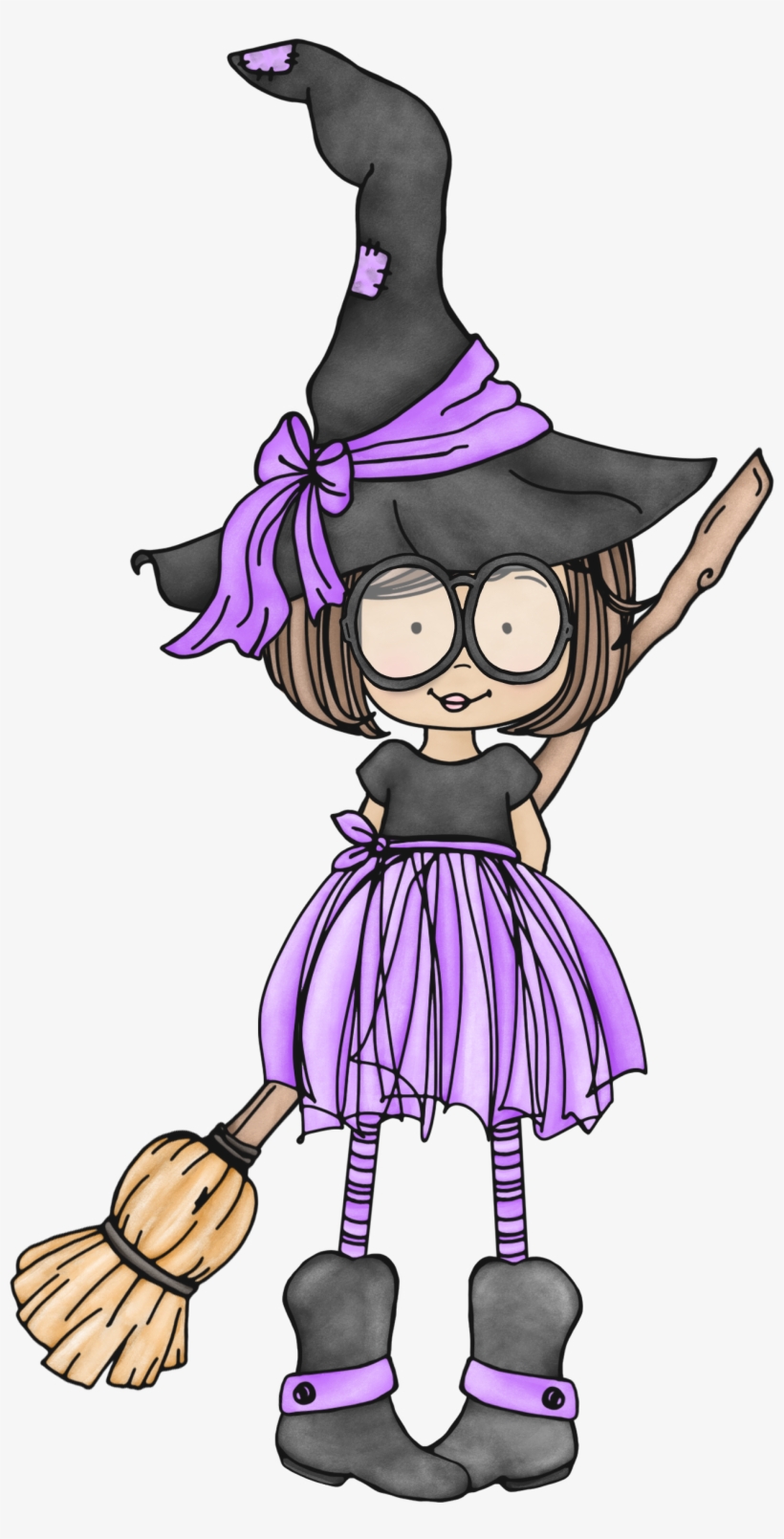Cute Little Witch With Glasses - Teachers Leave Early Pass, transparent png download