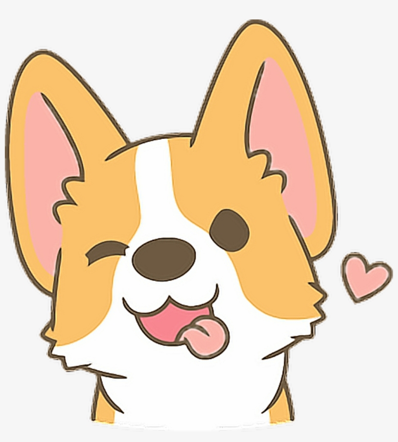 Cute Sticker - Corgi Sticker, transparent png download