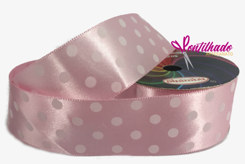 Fita De Cetim Poá Rosa E Branco N°9 38mm Minnie Rosa - Belt, transparent png download