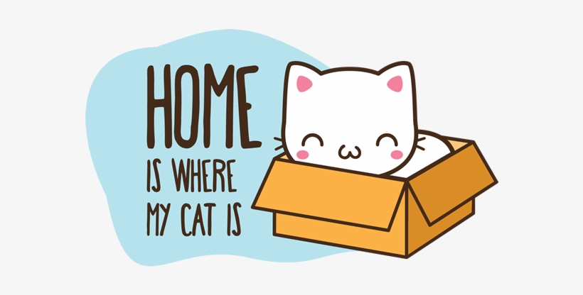 Home Is Where My Cat Is - Cat Grabs Treat, transparent png download