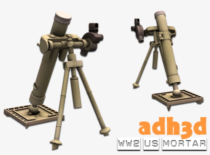 Ww2 Us Mortar - Ww2 Mortar Png, transparent png download