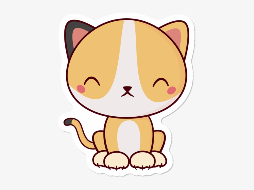 Smiling Kawaii Cute Kitten Cat - Cat, transparent png download