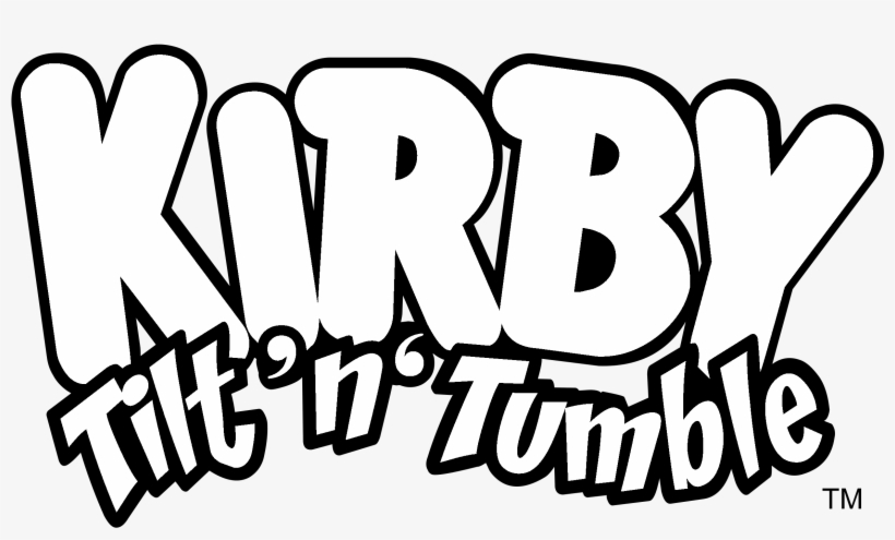 Kirby Logo Black And White - Kirby Tilt 'n' Tumble, transparent png download
