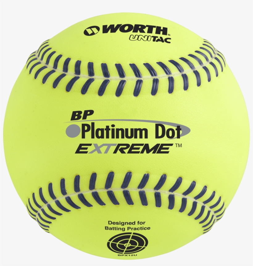 Worth Platinum Dot Extreme Batting Practice Softballs - Rawlings R100, transparent png download