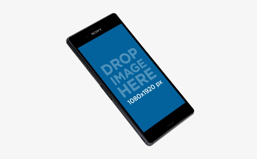 Floating Sony Xperia Z5 Mockup Over A Png Background - Smartphone, transparent png download
