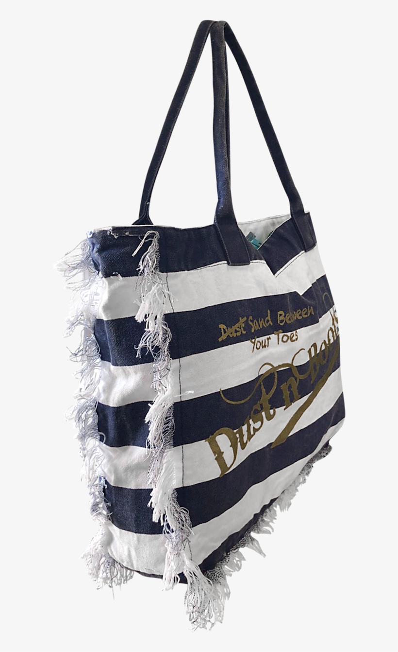 New Navy Frayed Beach Bag - Tote Bag, transparent png download