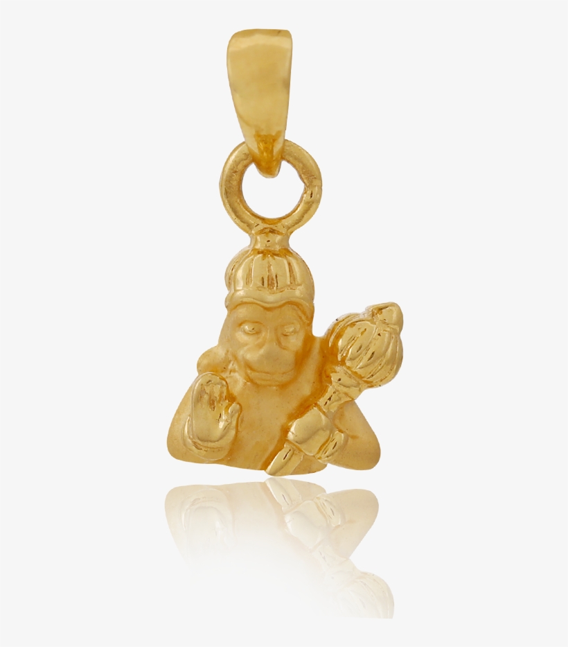 Divine Gold Hanuman Pendant - Pendant, transparent png download