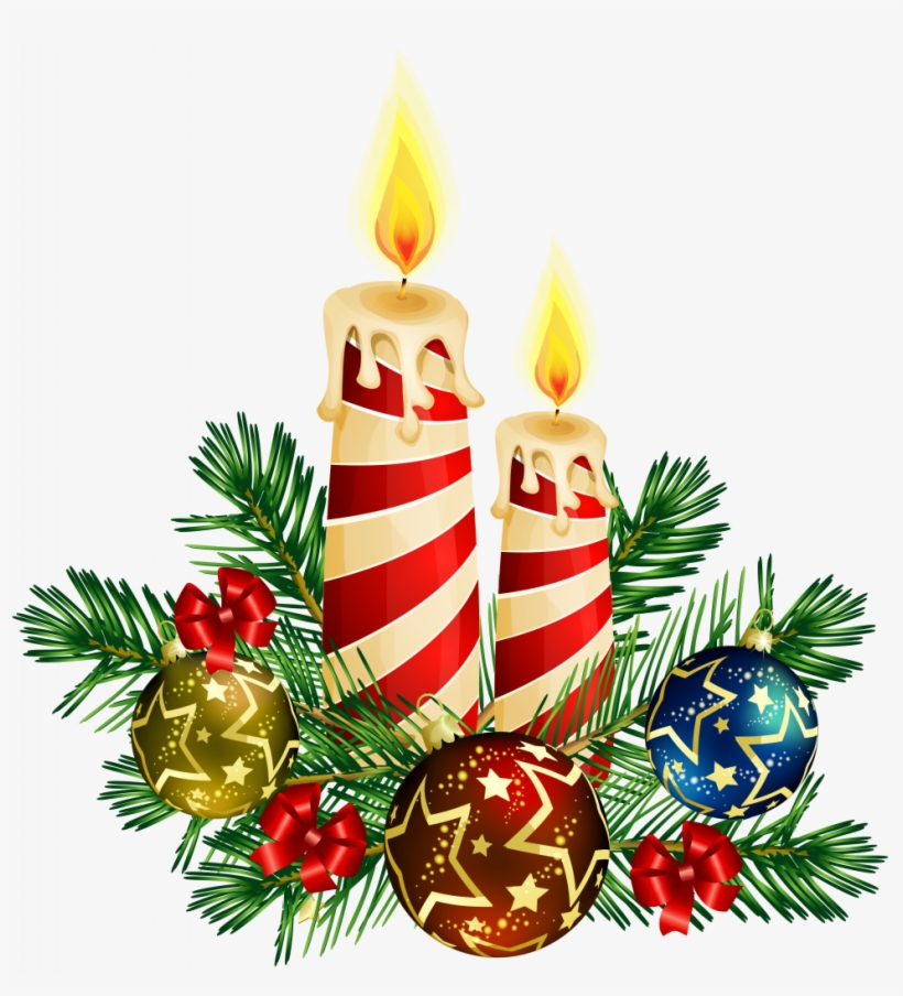 Christmas Candles Clipart, transparent png download