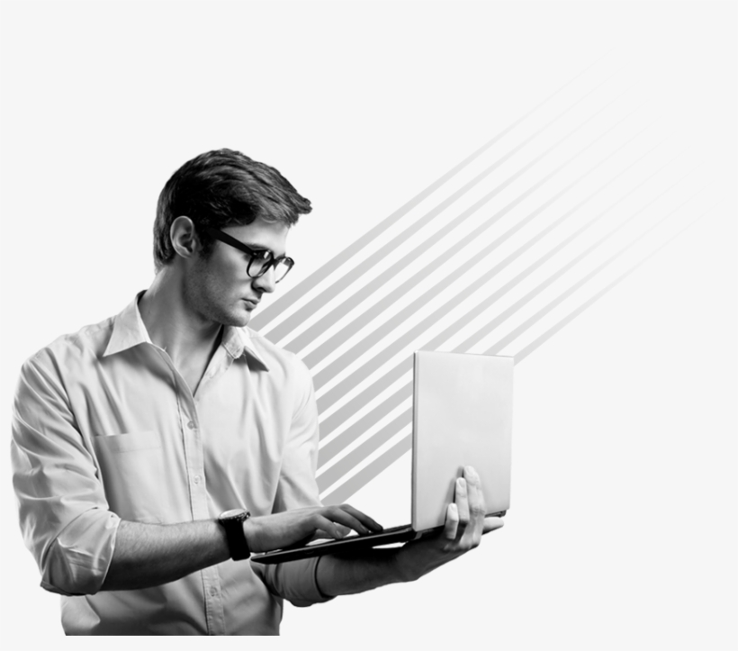 Platforms Man With Laptop - Output Device, transparent png download