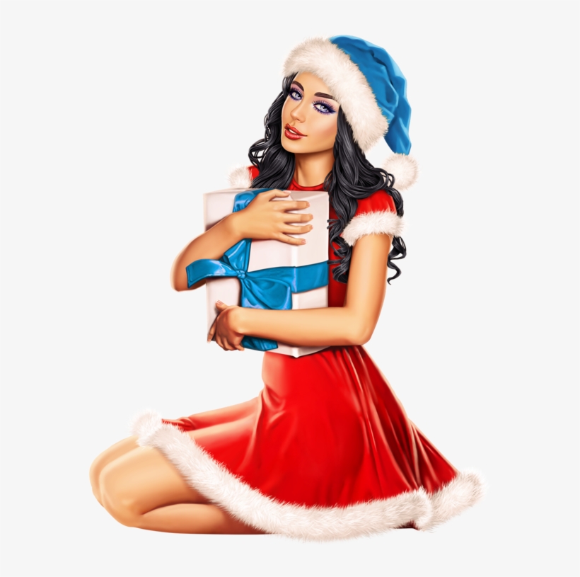 3d Girl, Happy New Year, Christmas Drawing - Photo Shoot, transparent png download