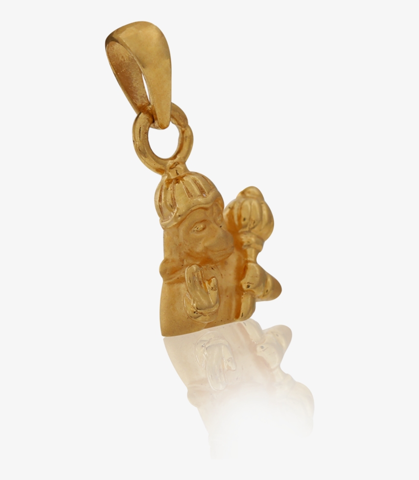 Divine Gold Hanuman Pendant - Pendant, transparent png download