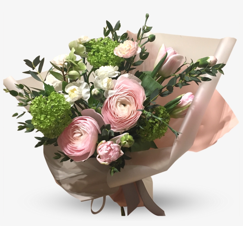 Bouquet With Ranunculuses Flower Shop Studio Flores - Garden Roses, transparent png download