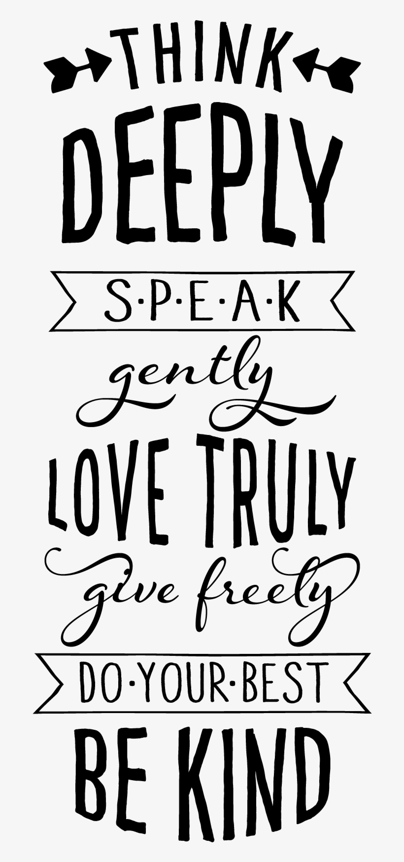 Picsart Text Transparent - Speak Gently, transparent png download