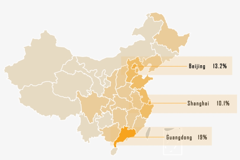 Which Products Have The Top Sales For Cross-border - China Map, transparent png download