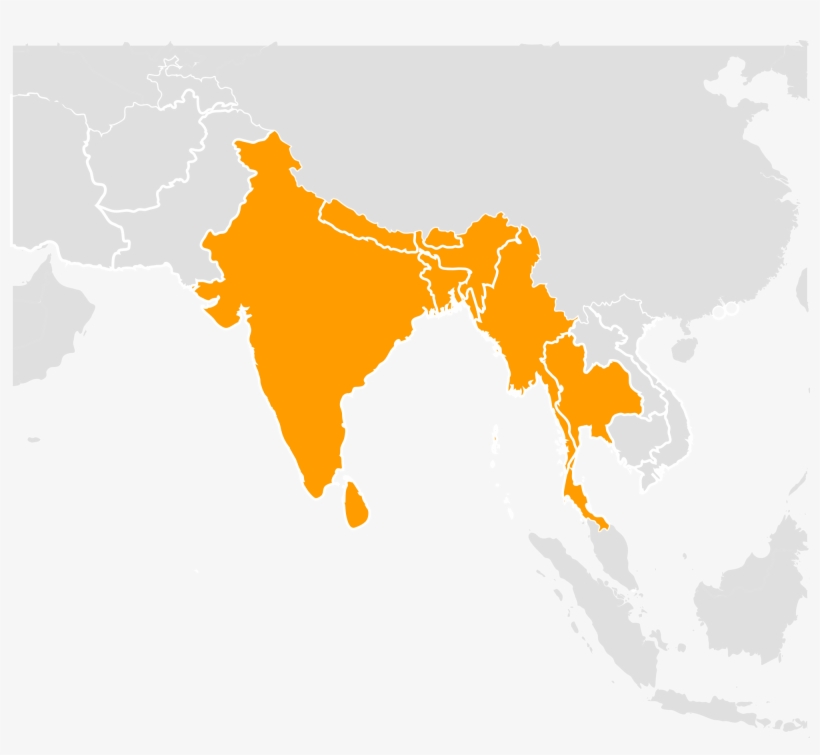 François Langur Distribution Map, transparent png download